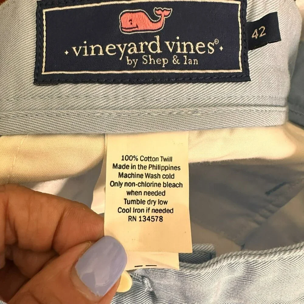 Vineyard Vines Men's Light Blue Chino Shorts Size 42 NWT - Picture 7 of 10